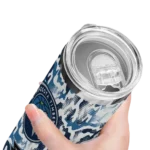 custom minnesota timberwolves claw marks midnight blue white skinny tumbler best selling 1.webp