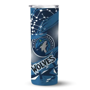 custom minnesota timberwolves helmet clash midnight blue skinny tumbler best selling.webp