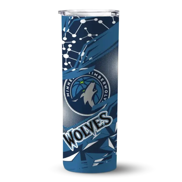 custom minnesota timberwolves helmet clash midnight blue skinny tumbler best selling.webp