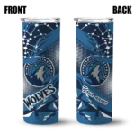 custom minnesota timberwolves helmet clash midnight blue skinny tumbler best selling 1.webp