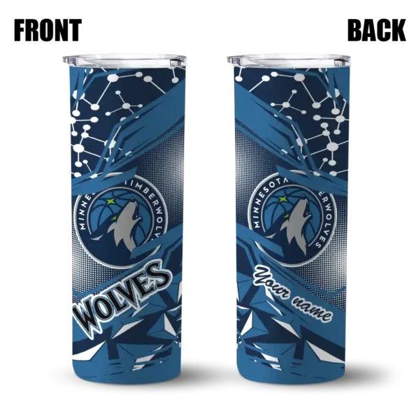 custom minnesota timberwolves helmet clash midnight blue skinny tumbler fashion forward.webp