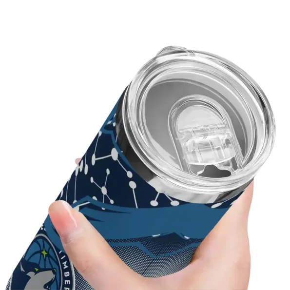 custom minnesota timberwolves helmet clash midnight blue skinny tumbler high quality.webp