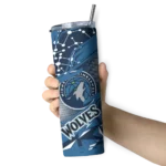 custom minnesota timberwolves helmet clash midnight blue skinny tumbler best selling 1.webp