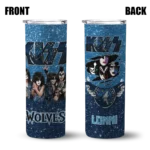 custom minnesota timberwolves kiss band blue skinny tumbler best selling 1.webp
