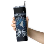 custom minnesota timberwolves rose romance midnight blue black skinny tumbler best selling 1.webp