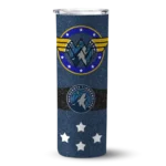 custom minnesota timberwolves star cluster midnight blue skinny tumbler best selling.webp