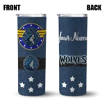 custom minnesota timberwolves star cluster midnight blue skinny tumbler best selling 1.webp
