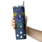 custom minnesota timberwolves star cluster midnight blue skinny tumbler best selling 1.webp