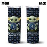 custom minnesota timberwolves yoda cozy midnight blue black skinny tumbler best selling 1.webp
