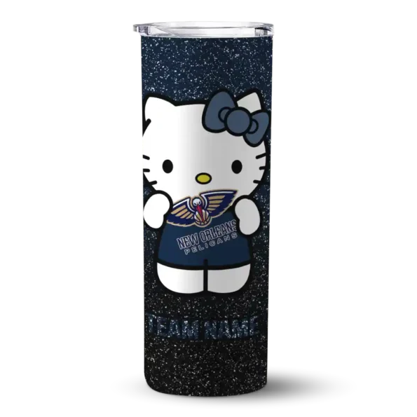 custom new orleans pelicans hello kitty navy black skinny tumbler best selling 1.webp