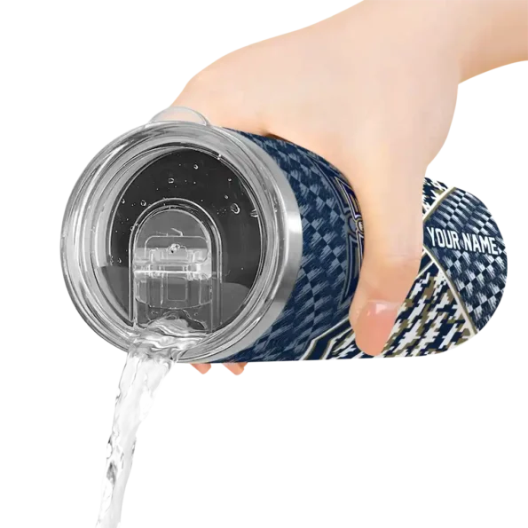 custom new orleans pelicans monogram burst navy white skinny tumbler latest model.webp