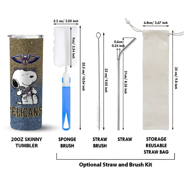 custom new orleans pelicans snoopy attitude navy skinny tumbler new arrival 1.webp