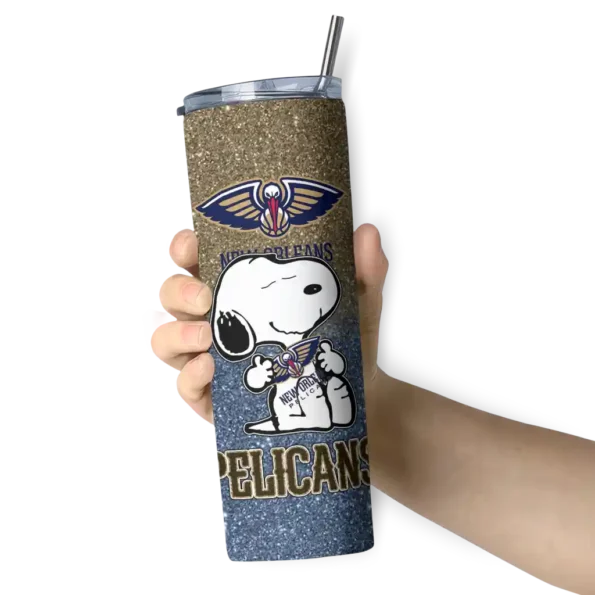 custom new orleans pelicans snoopy attitude navy skinny tumbler premium grade 1.webp