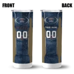 custom new orleans pelicans stacked diamond navy skinny tumbler best selling 1.webp