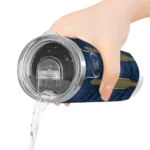 custom new orleans pelicans stacked diamond navy skinny tumbler best selling 1.webp