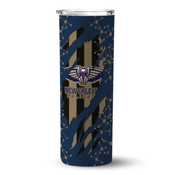 custom new orleans pelicans star pop navy black skinny tumbler best selling 1.webp