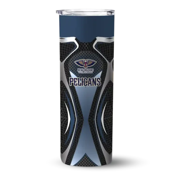 custom new orleans pelicans superman emblem navy black skinny tumbler best selling 1.webp