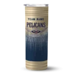 custom new orleans pelicans swirl texture navy skinny tumbler best selling 1.webp