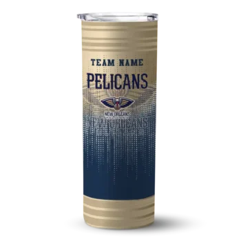 custom new orleans pelicans swirl texture navy skinny tumbler best selling 1.webp