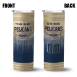 custom new orleans pelicans swirl texture navy skinny tumbler best selling 1.webp