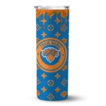 custom new york knicks camo streak blue skinny tumbler best selling 1.webp
