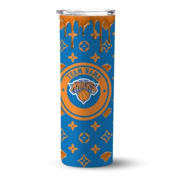 custom new york knicks camo streak blue skinny tumbler best selling 1.webp