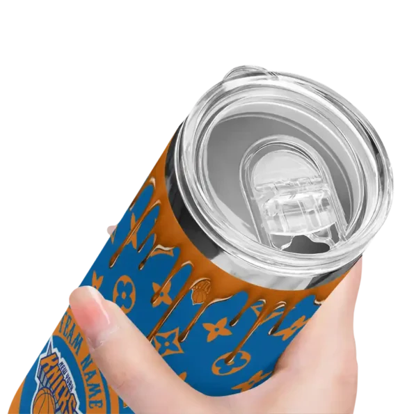 custom new york knicks camo streak blue skinny tumbler high quality.webp