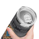 custom new york knicks chevron v blue gray skinny tumbler best selling 1.webp