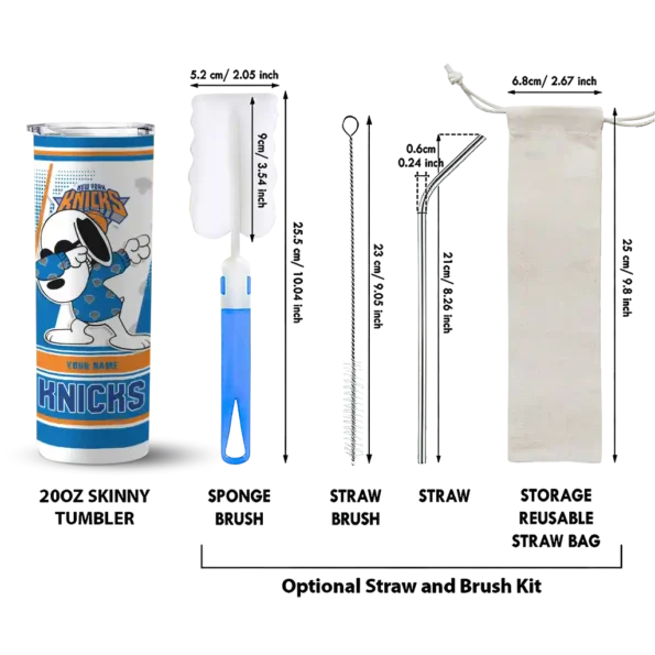 custom new york knicks snoopy dog blue white skinny tumbler new arrival.webp