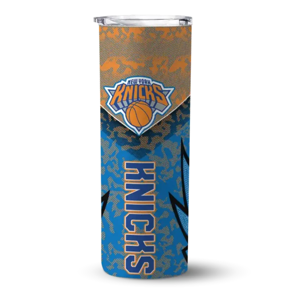 custom new york knicks spiral burst print blue skinny tumbler best selling 1.webp