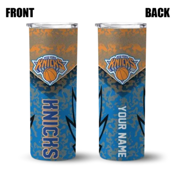 custom new york knicks spiral burst print blue skinny tumbler fashion forward.webp
