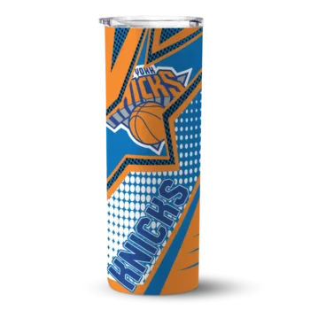 custom new york knicks web stripes blue white skinny tumbler best selling 1.webp