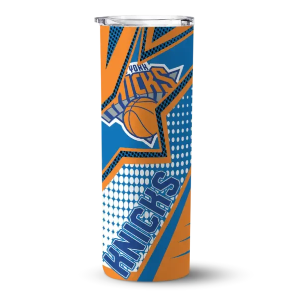 custom new york knicks web stripes blue white skinny tumbler best selling 1.webp