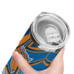 custom new york knicks web stripes blue white skinny tumbler best selling 1.webp