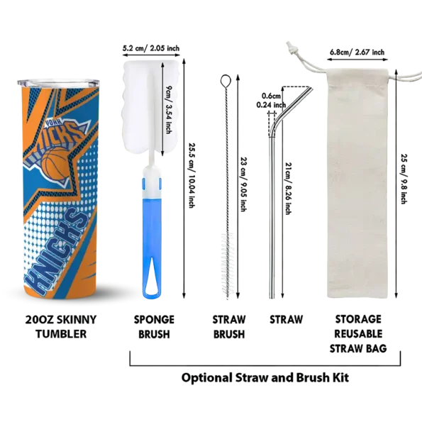 custom new york knicks web stripes blue white skinny tumbler new arrival.webp