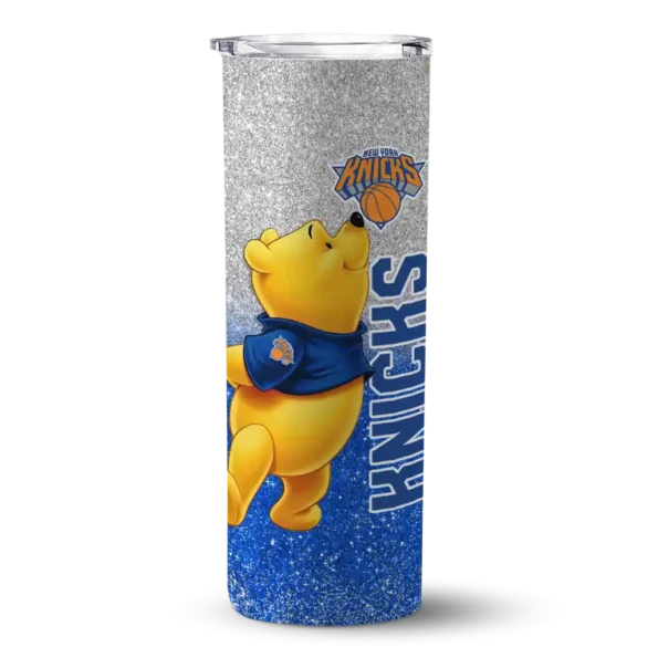 custom new york knicks winnie the pooh blue gray skinny tumbler best selling 1.webp