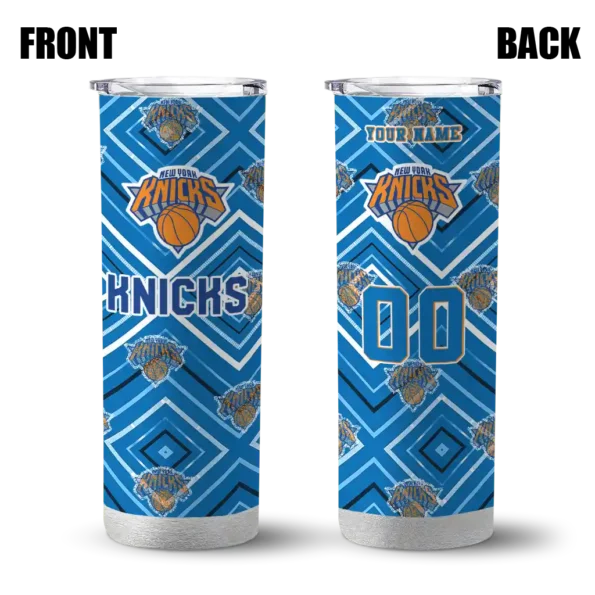 custom new york knicks zipper leopard blue skinny tumbler fashion forward.webp