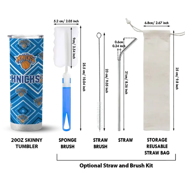 custom new york knicks zipper leopard blue skinny tumbler new arrival.webp