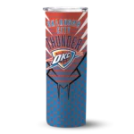 custom oklahoma city thunder chevron stripes blue skinny tumbler best selling 1.webp