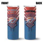 custom oklahoma city thunder chevron stripes blue skinny tumbler best selling 1.webp