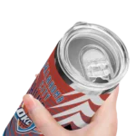 custom oklahoma city thunder chevron stripes blue skinny tumbler best selling 1.webp