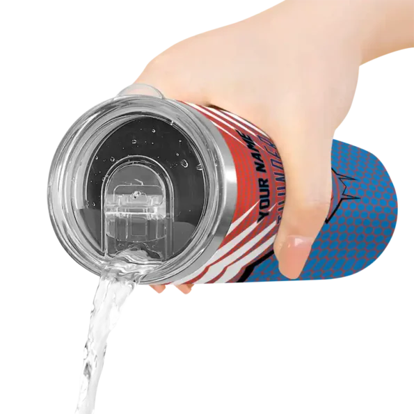 custom oklahoma city thunder chevron stripes blue skinny tumbler latest model.webp