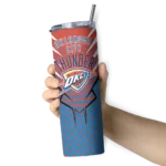 custom oklahoma city thunder chevron stripes blue skinny tumbler best selling 1.webp