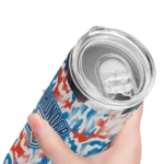 custom oklahoma city thunder claw marks blue white skinny tumbler best selling 1.webp