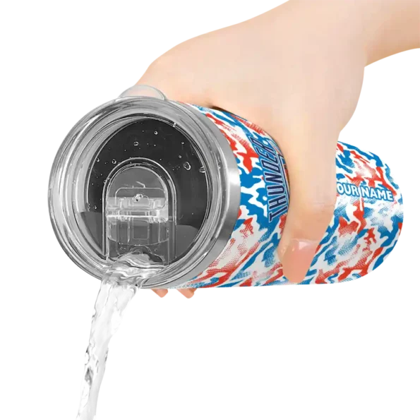 custom oklahoma city thunder claw marks blue white skinny tumbler latest model.webp