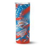 custom oklahoma city thunder helmet clash blue skinny tumbler best selling 1.webp