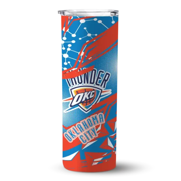 custom oklahoma city thunder helmet clash blue skinny tumbler best selling 1.webp