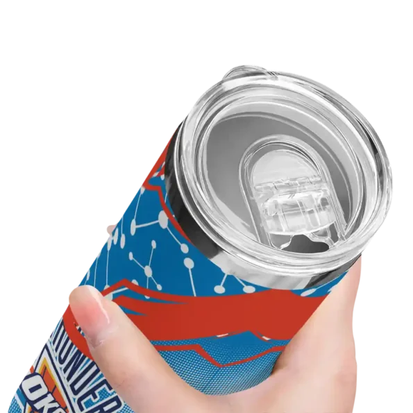 custom oklahoma city thunder helmet clash blue skinny tumbler high quality.webp