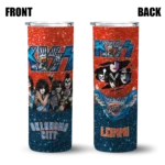 custom oklahoma city thunder kiss band orange skinny tumbler best selling 1.webp