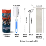 custom oklahoma city thunder kiss band orange skinny tumbler best selling 1.webp